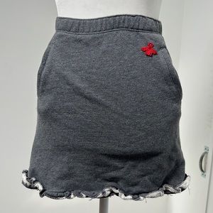 Gucci Kids Grey Skirt with Embroidered Bee Detail Size 10